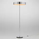 attribution Walter von Nessen, Floor lamp, c. 1940, chrome-plated steel