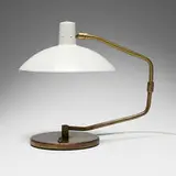 Clay Michie, Table lamp, model No. 8, c. 1958, lacquered aluminum, brass