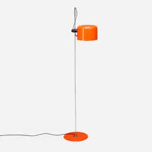 Coupé floor lamp by Joe Colombo, 1967, lacquered aluminum and steel, chrome-plated steel, plastic, sold Mar 2025