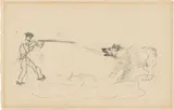 Henri de Toulouse-Lautrec, Mann erlegt Bär („Chasse à l'Ours“)