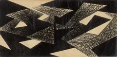 Hans Uhlmann, Ohne Titel, 1958, Kreide auf Velin