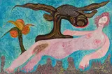 Ursula Schultze-Bluhm, La belle et la bête, 1982, Öl auf Leinwand