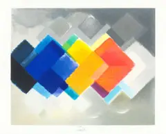 Heinz Mack, Das Sternbild der Farben, 1999, Farbserigrafie auf BFK Rives-Bütten