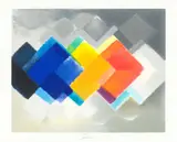 Heinz Mack, Das Sternbild der Farben, 1999, Farbserigrafie auf BFK Rives-Bütten