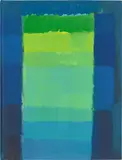 Heinz Mack, Ohne Titel, 1992, Acryl auf leinenbezogenem Ausstellungskatalog