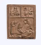 Ernst Barlach, Tod und Leben, 1916, Stuccorelief mit bräunlicher Tönung