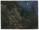 Rudolf Schlichter, Mondnacht im Wald