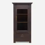 Roycroft, Bookcase, model 84, c. 1912, oak, glass, patinated copper