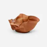 Vase by George E. Ohr, 1898-1910, scroddled bisque earthenware, sold Sep 2021