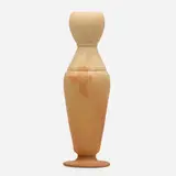 Tall vase by George E. Ohr, 1897-1900, bisque earthenware, sold Sep 2021