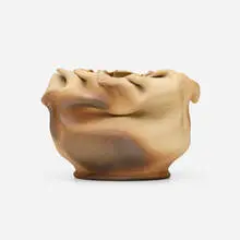 Vase by George E. Ohr, 1898-1910, bisque earthenware, sold Sep 2021
