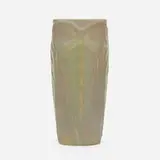Vase with arrow leaves by Van Briggle Pottery, 1905, glazed earthenware, sold Sep 2021