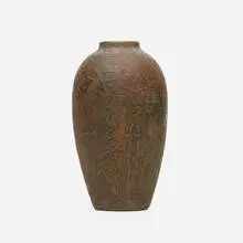 Markham Pottery, Arabesque vase, c. 1915, glazed earthenware