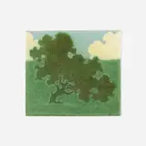 Grueby Faience Company, Tile with oak tree
