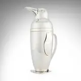 Emil Schuelke, Penguin cocktail shaker, c. 1936, silver-plated brass