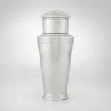 attribution Keith Murray, Cocktail shaker, c. 1935, silver-plated metal