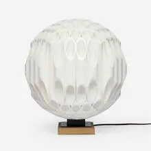 Roger Rougier, Table lamp, c. 1975, PVC tubing, acrylic, brass
