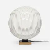 Roger Rougier, Table lamp, c. 1975, PVC tubing, acrylic, brass