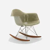 Charles and Ray Eames, RAR, 1950, molded fiberglass with rope edge, birch, zinc-plated steel