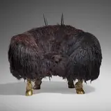 The Haas Brothers, Beast Club Chair, 2013, sheepskin, bronze, ebony