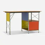 Charles and Ray Eames, ESU D-10-C desk, 1950, birch plywood, lacquered Masonite, lacquered plywood, zinc-plated steel, rubber