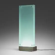 Andree Putman, Glaçon floor lamp from the Hotel Wasserturm, Cologne, c. 1989, glass, aluminum