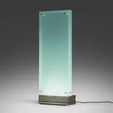 Andree Putman, Glaçon floor lamp from the Hotel Wasserturm, Cologne, c. 1989, glass, aluminum