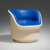 George Nelson & Associates, Rare Prototype Cylinder chair for airport seating