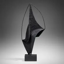 Boris Anastassiévitch, Untitled (Sculpture), 1970, brushed steel, painted wood