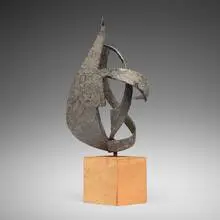 Boris Anastassiévitch, Untitled (Sculpture), 1966, textured and painted metal, wood