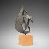 Boris Anastassiévitch, Untitled (Sculpture), 1966, textured and painted metal, wood