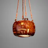 Juliette Derel, Hanging lamp, 1960, glazed ceramic, rope