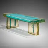 Piergiorgio Robino for Studio Nucleo, Souvenir of the Last Century Bench No. 13, 2019, epoxy resin, found object