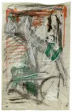 Per Kirkeby, Ohne Titel, 1979, Fettkreide und Tusche über Kugelschreiber und Bleistift auf Transparentpapier