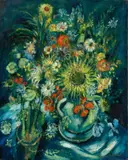 Bruno Krauskopf, Blumenstillleben. 1920er-Jahre, Öl auf Baumwolle
