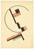 Dörte Helm, Ausstellung Bauhaus Weimar Juli Sept 1923, 1923, Farblithografie auf leichtem Karton (Postkarte)