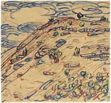 Landschaft bei Hagen in Westfalen by Christian Rohlfs, 1907, Aquarell auf Papier, sold Nov 2018