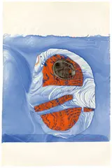 André Thomkins, Ohne Titel, 1963, Lackskin auf Papier