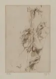 Horst Janssen, Hanno´s Tod, 1972, Original-Kartonkassette und Schuber mit 23 Radierungen auf verschiedenen Papieren, ohne das Titelblatt