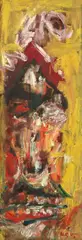 Hartwig Ebersbach, Kaspar, 1985, Öl auf Hartfaser