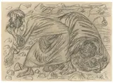 Ernst Barlach, Die Steinefresser, 1919, Kohle auf Velin