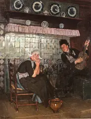 Paula Monjé, Liebeslied, 1900, Öl auf Leinwand