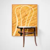 Garry Knox Bennett, Ghost Chair #1, 2006, painted wood and acrylic on wood in artist-made frame