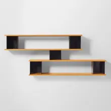 Nuage Bibliothèque by Charlotte Perriand, c. 1956, ash, enameled aluminum, aluminum, offered Jul 2026