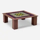 Garry Knox Bennett, Coffee table, 2004, goncalo alves, rosewood, reverse-painted glass