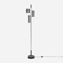 Oscar Torlasco, Floor lamp, c. 1965, enameled aluminum, nickel-plated aluminum
