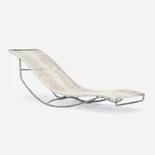 Walter Lamb, Waikiki rocking lounge, model 4720, c. 1952, bronze, cotton-nylon cord