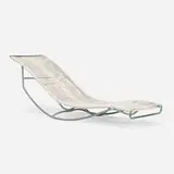 Walter Lamb, Waikiki rocking lounge, model 4720, c. 1952, bronze, cotton-nylon cord