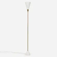 Franco Buzzi, Floor lamp, model B-30, c. 1955, enameled aluminum, brass