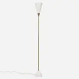 Franco Buzzi, Floor lamp, model B-30, c. 1955, enameled aluminum, brass